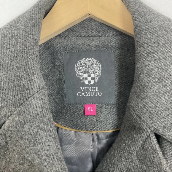 VINCE CAMUTO Gray Wool Pea Coat - Picture 5 of 5